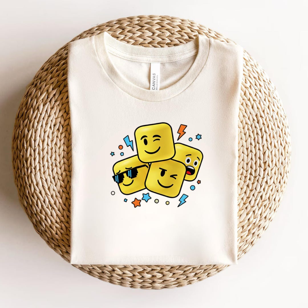 Roblox Funny Faces T Shirt Cartoon Gamer Tee Kids Teens Etsy Il Ohz4 