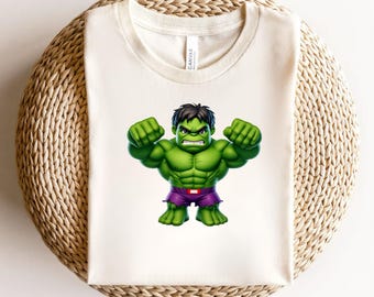 Chibi Hulk Kids Shirt, Superhero Toddler Tee, Avenger Fan Gift