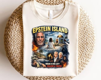 Camiseta de la conspiración de la isla de Epstein, ropa urbana con gráficos retro