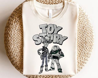 Camiseta de Toy Story, camiseta de Buzz Lightyear, camiseta de Woody Cowboy, camiseta de dibujos animados de Pixar, camiseta retro de Disney, camiseta de Buzz Woody, camiseta de Toy Story