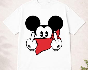 Mickey Mouse Tee, Disney Cartoon Shirt, Funny Mickey Tshirt, Retro Disney Tee, Rebel Mouse Shirt, Graphic Mickey Tee