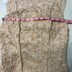 Boho Free People Sleeveless Dress with lace overlay with raised pattern image 5