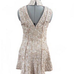 Boho Free People Sleeveless Dress with lace overlay with raised pattern image 2