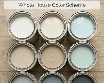Sherwin Williams Coastal Color Palette | California Beach House Interior Paint Colors | Whole House Paint Scheme | Coastal Home Decor