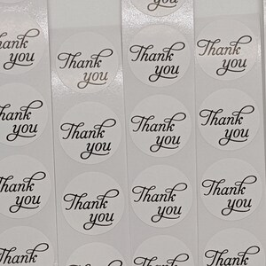 Thank You Stickers (white and black)