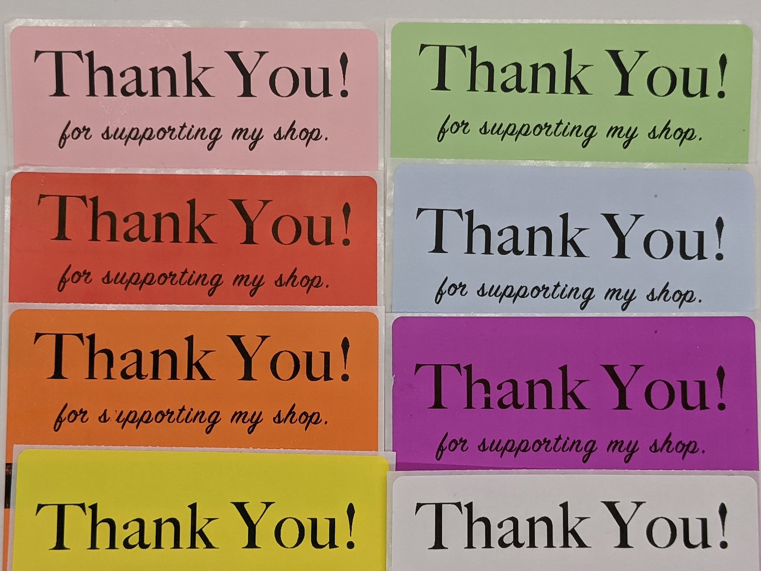 Custom Thank You Stickers 4X6 Etsy
