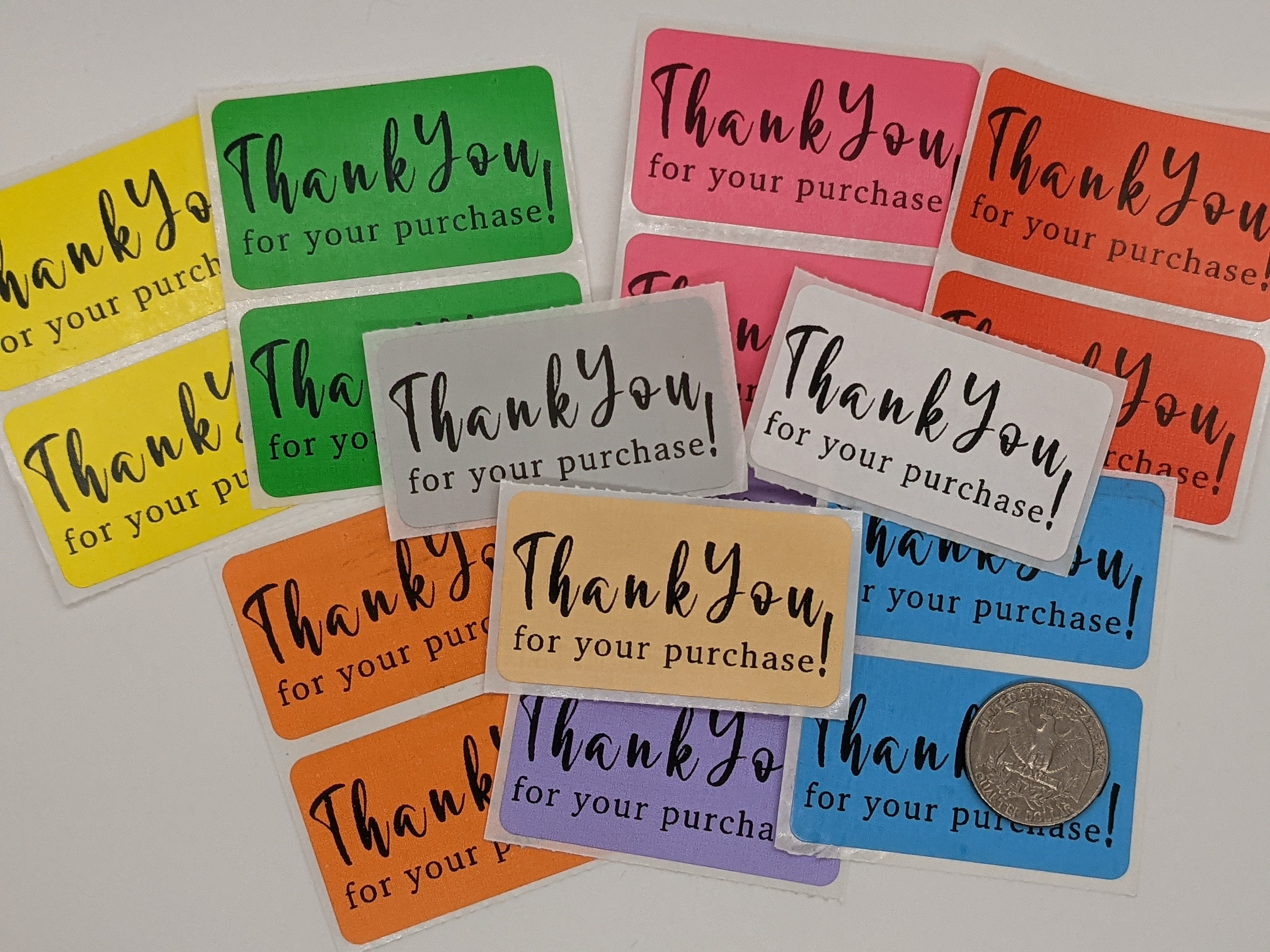 Thank You for Your Purchase Stickers Thermal Labels - Etsy