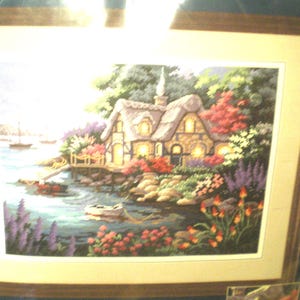 Sunset "Cottage Cove" Needlepoint Kit Vintage 2000