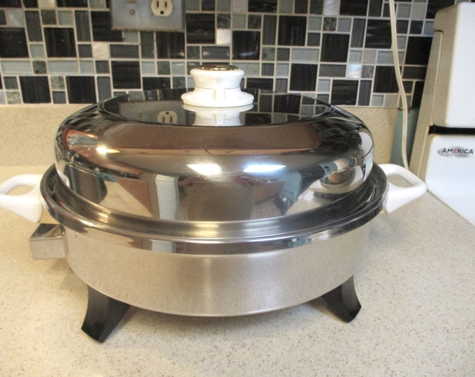 Health Craft Model K7273 Liquid Core Stainless Steel Electric Skillet