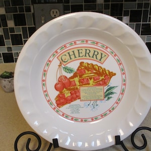Himark Golden Collection Cherry Pie Plate, Pan Vintage 1980s, Cherry Pie Recipe