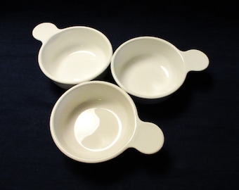 3 Corning Ware Grab It Bowls Vintage 1980s Corning Ware White Individual Casserole Dishes, Onion Soup Bowls, P-150-B