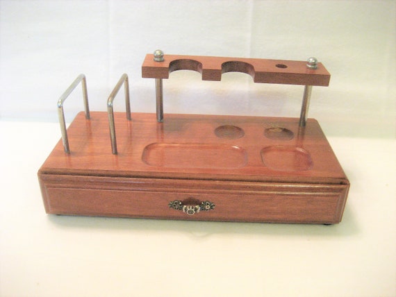 Mens Wood Dresser Valet Organizer And Jewelry Box Vintage Etsy