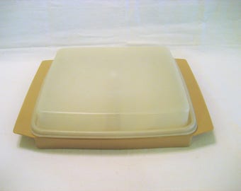 4 Piece Tupperware Beige Deviled Egg Carrier Vintage 1970s Egg Storage Container