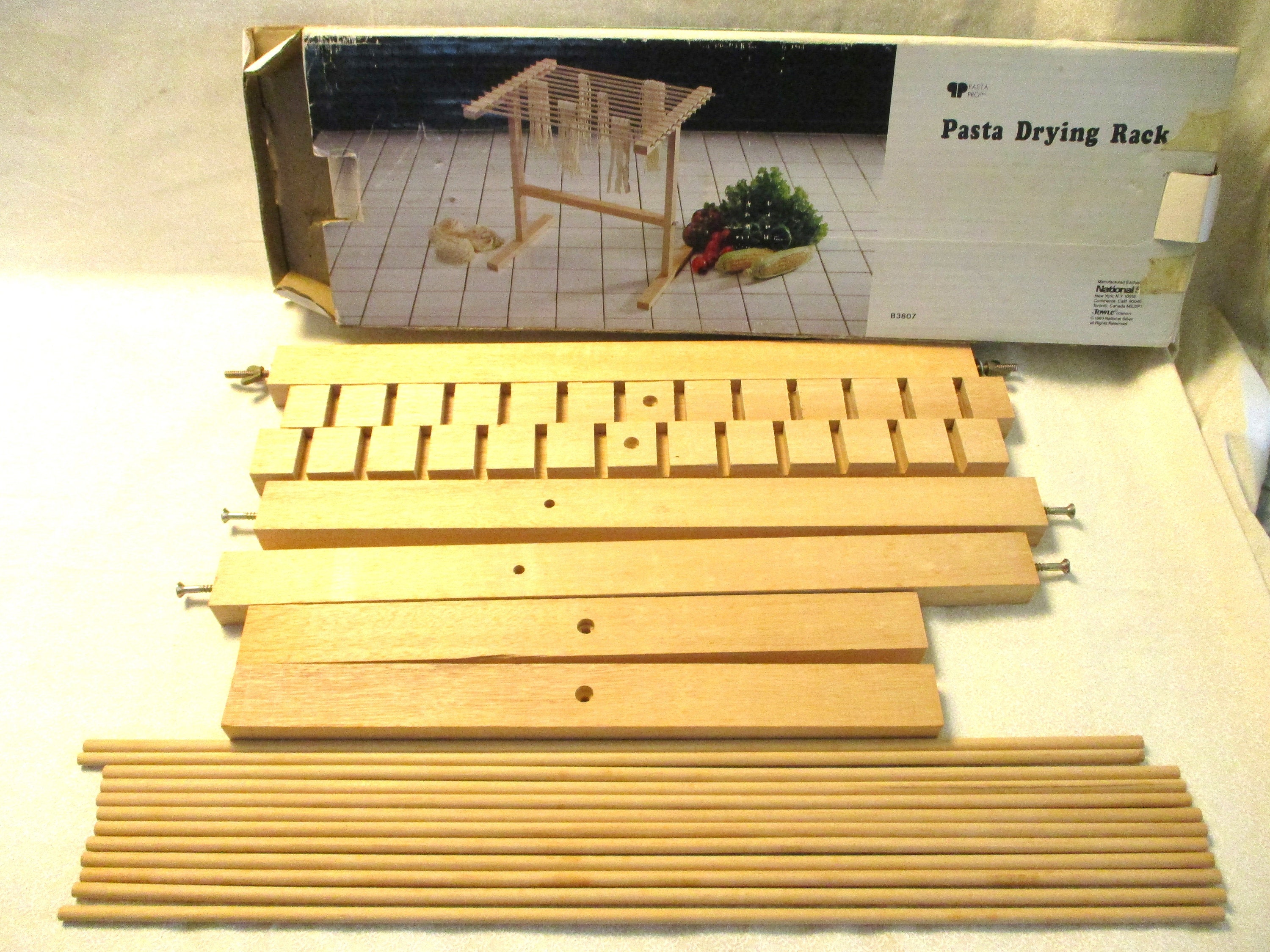 space saving pasta drying rack wooden