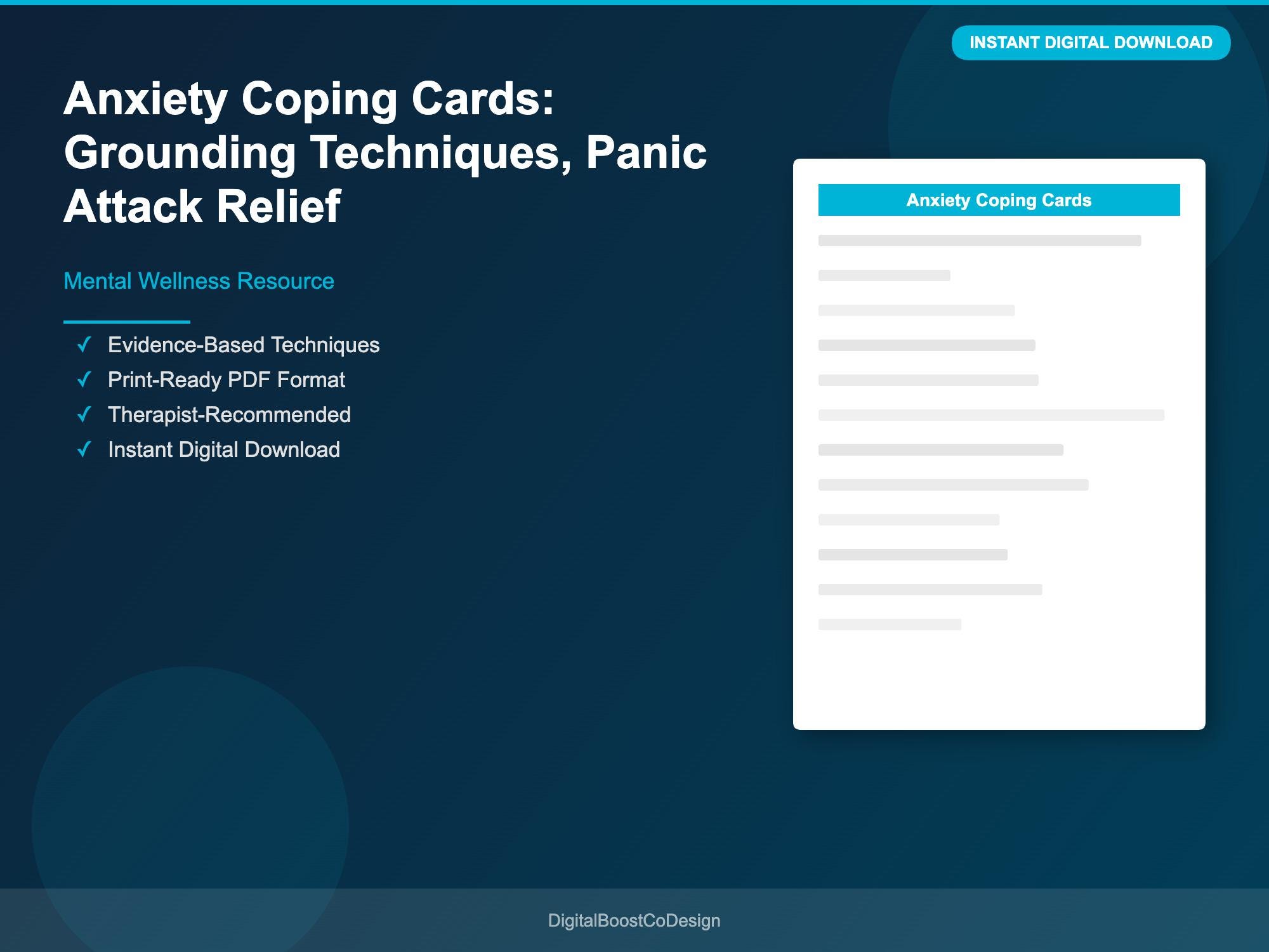 Anxiety Coping Cards: Grounding Techniques, Panic Attack Relief ...