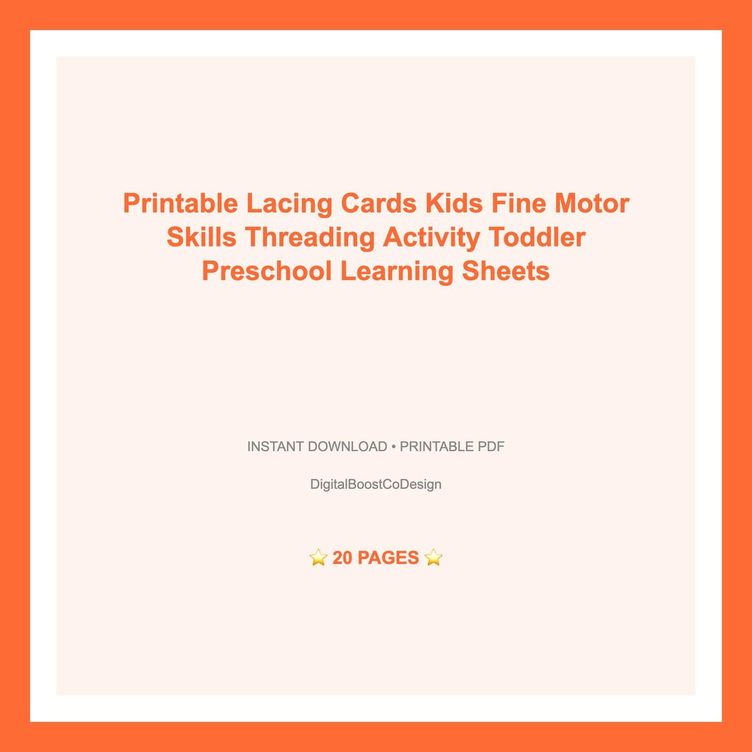 Lizard Threading Printable Printable Lacing Cards Animals Fine Motor Threading Toddler Age 2-4 ...