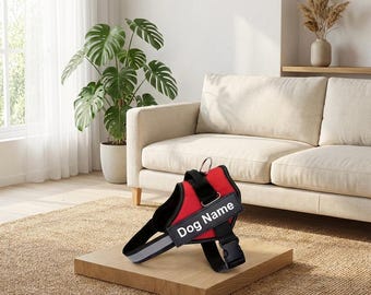 Custom Personalized Dog Harness | No Pull Reflective Pet Vest with Name Patch | Adjustable Breathable Training Harness for All Dog Breeds