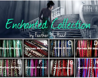 16 Pc Feather Hair Extensions - Premium - Long 9-12 Inch (12-28cm) Pick Your Pack Enchanted Collection - Beads Sold Seperately