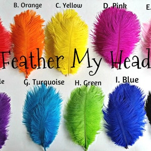 Ostrich Feathers 5 Pc 68 Long 2.36-3.14cm Pick Your Color image 1