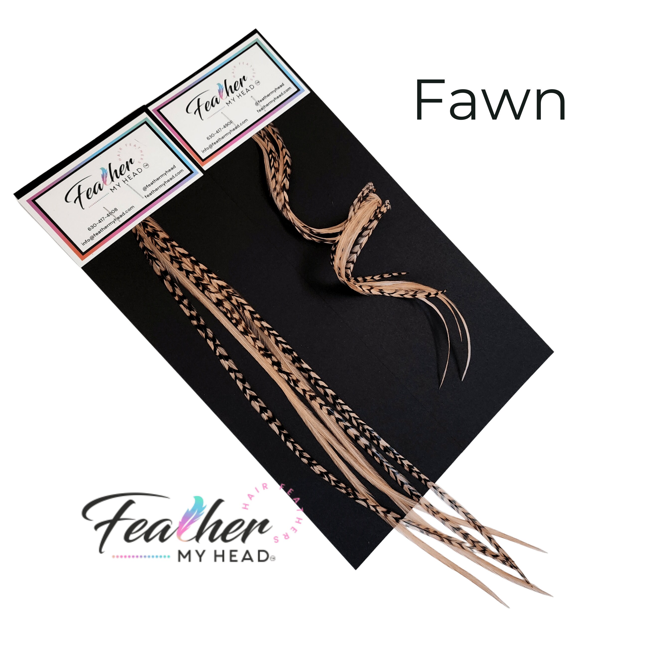 Tan Fannies Hair Feather Extensions