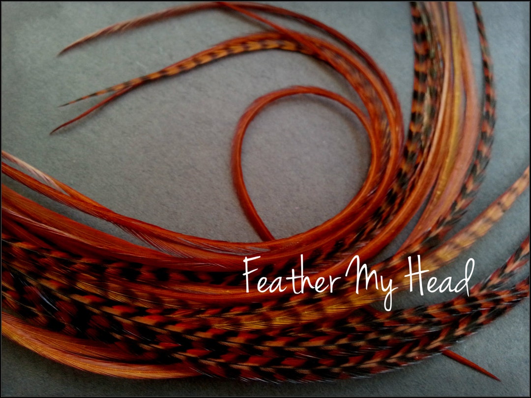 Whiting Grizzly Feather Extension Saddle Hackle Extra Long Hair