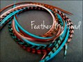 Feather Hair Extensions, Pick Your Length, Short to Mega Long 16 Inch Feathers, Optional Do It Yourself Kit, 16 Feathers in Sante Fe Mix