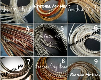 Feather Hair Extension - Long 9"-12"  -   Premium Grade - Pick Your Colors - Please Read Details