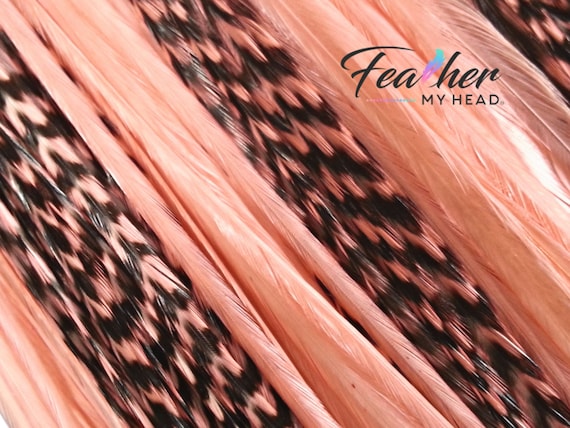 Orange Hair Feather Extensions. 1 Feather, Long Lengths and Hair Feather Kit  Available 