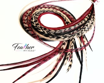 Hair Feathers - 16 Real Feathers - Select Length from 10 to over 16 Inches Long - Optional Feather Kit - Sedona Mix