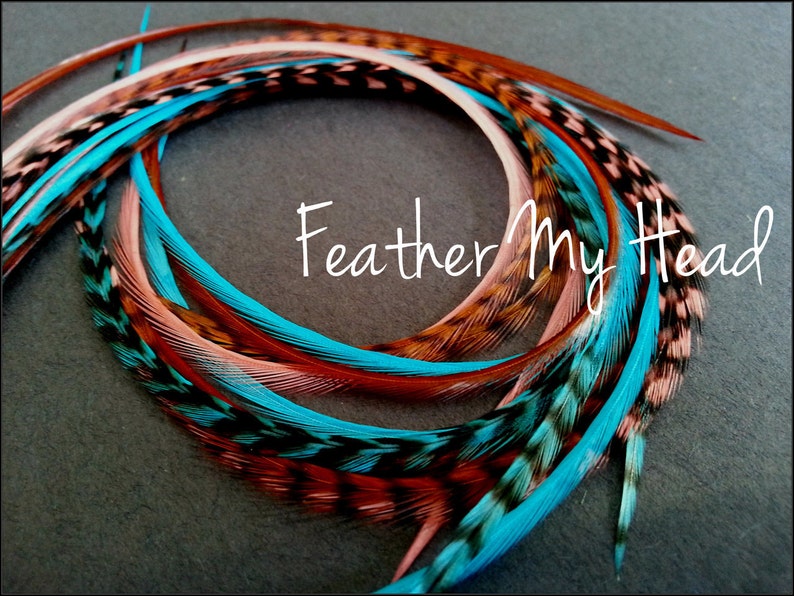 Feather Hair Extensions Do It Yourself DIY Kit 16 Pc Etsy