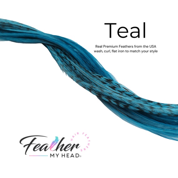 Dark Blue Hair Feather Extensions. Long Lengths and Hair Feather Kit  Available.