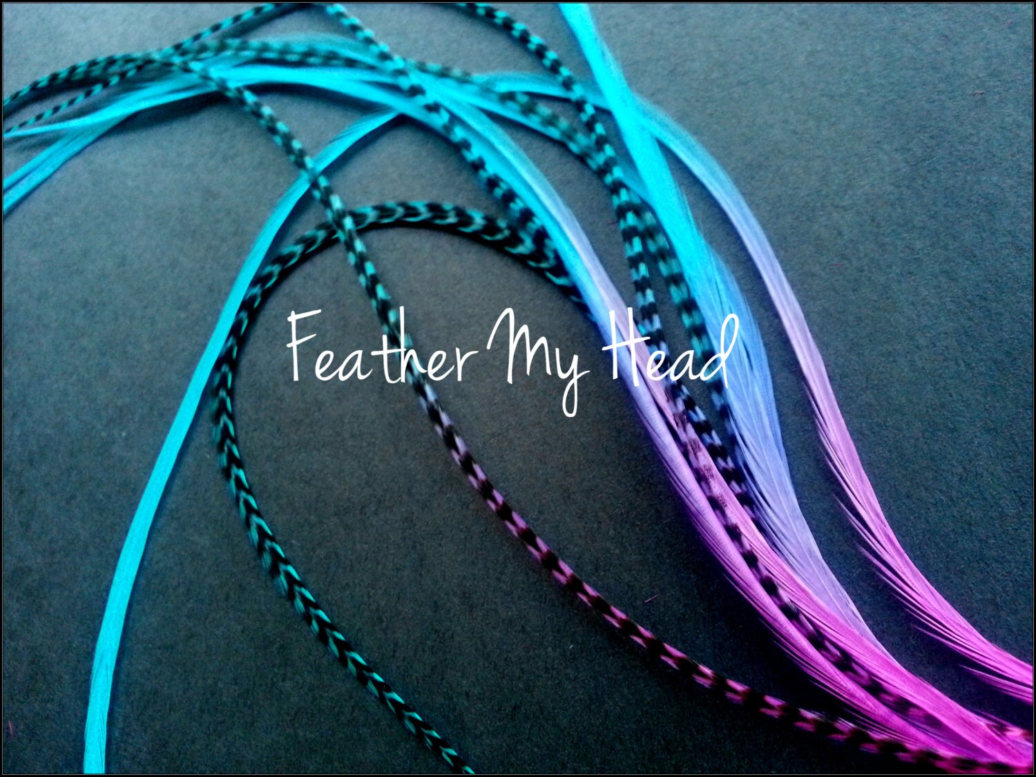 10 Tie Dye Fade Feather Extensions Whiting Grizzly Rooster Etsy