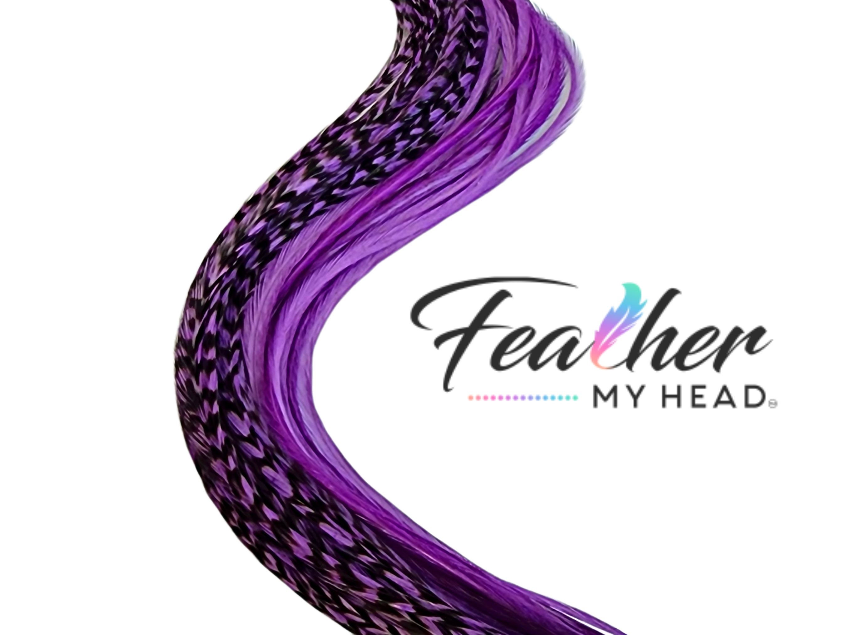 Electric Purple Hair Feather Extensions Select Your Length - Etsy Singapore Electric Purple Hair Feather Extensions Select Your Length - Etsy Singapore