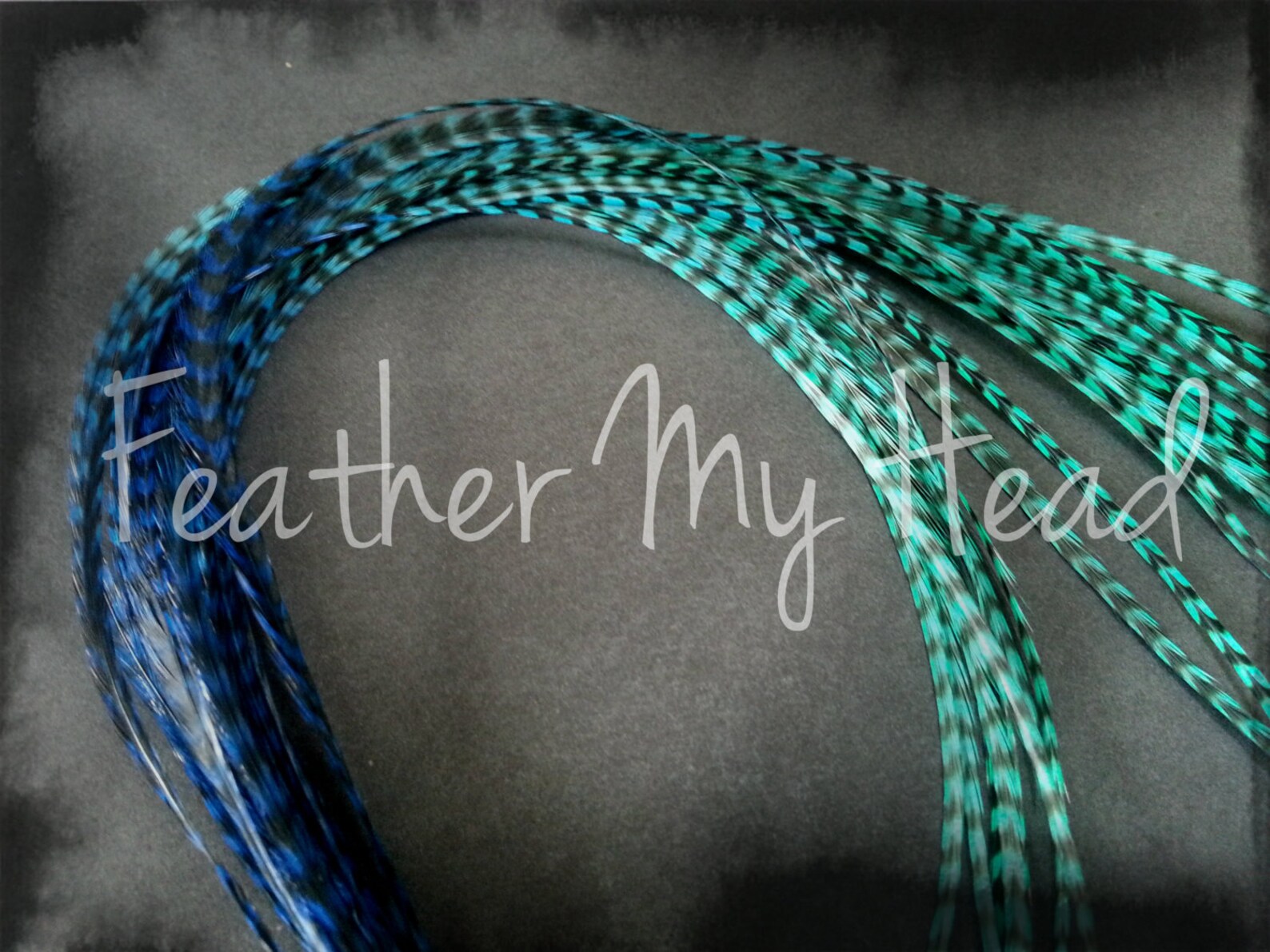 10 Ombre Tie Dye Fade Feather Extension Whiting Rooster Etsy