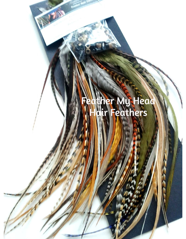 16 Hair Feathers Salon Pack Natural Wide Hair Feathers W/ Etsy