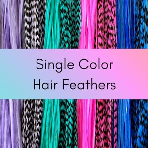 Feather Hair Extensions Medium Length 7&quot;-9&quot; ( 18cm - 23cm) Premium Grade Pick Your Colors