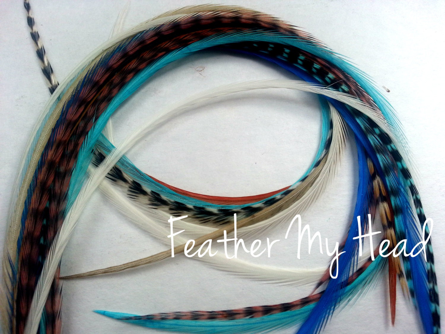 16 DIY Kit Whiting Feather Hair Extensions Extra Long Etsy