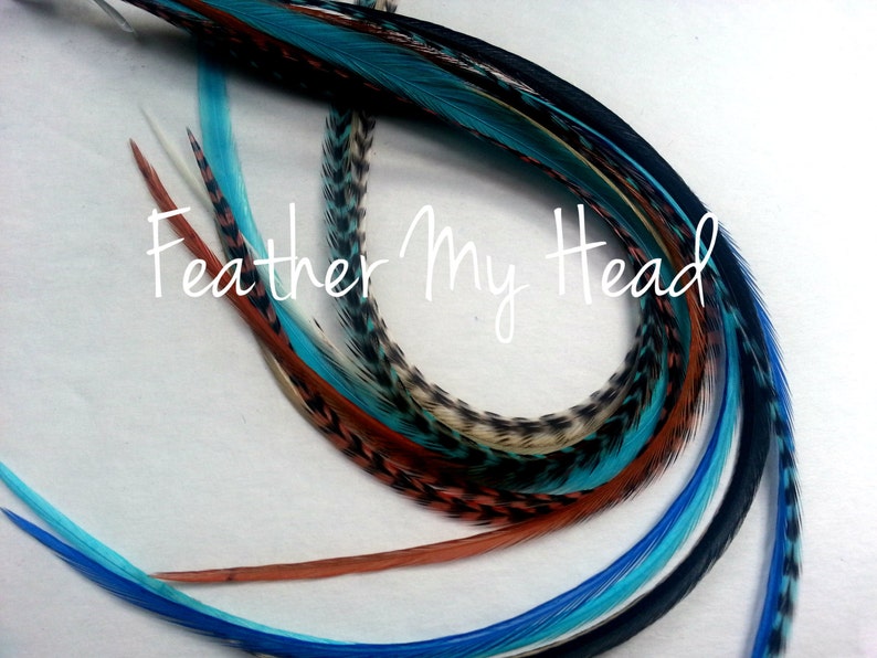 16 DIY Kit Whiting Feather Hair Extensions Extra Long Etsy