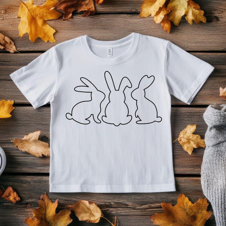 Easter Bunny Outline SVG Bundle, Silhouette Shape Set,cricut ...