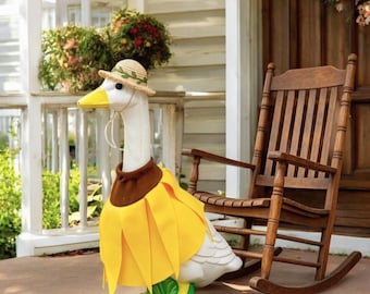 Yellow Sunflower Goose Outfit for 23" Statue | Spring Summer Porch Decor