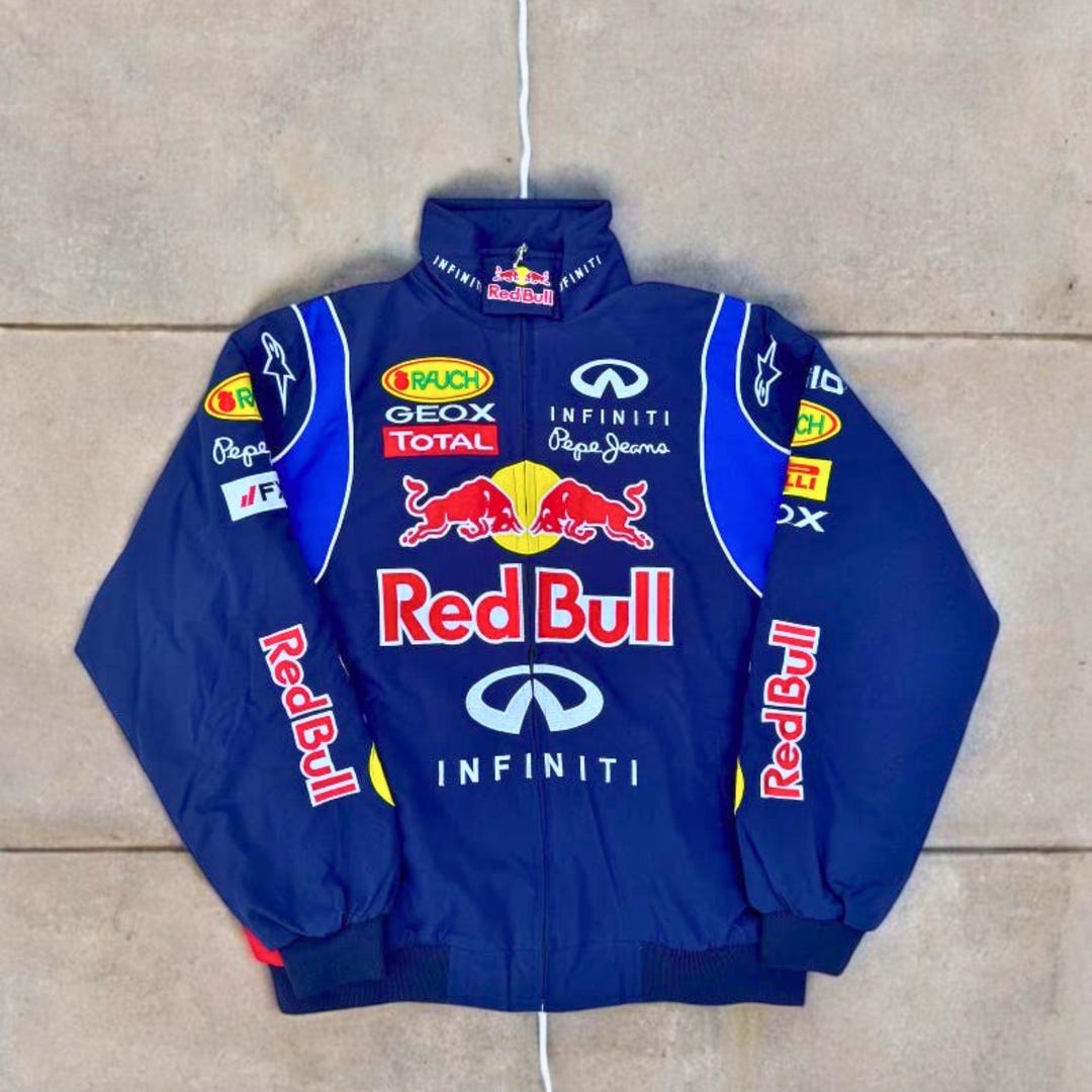 Formula Team Motorsport F1 Jacket Blue– Embroidered Streetwear Zip-up ...