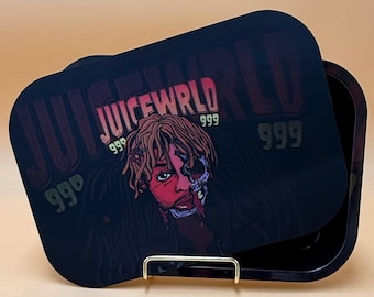 Medium Metal Rolling Tray w/ 3D Magnetic Lid