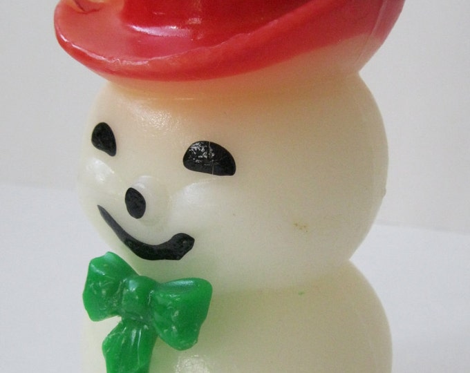 Vintage Gurley Snowman Candle Etsy