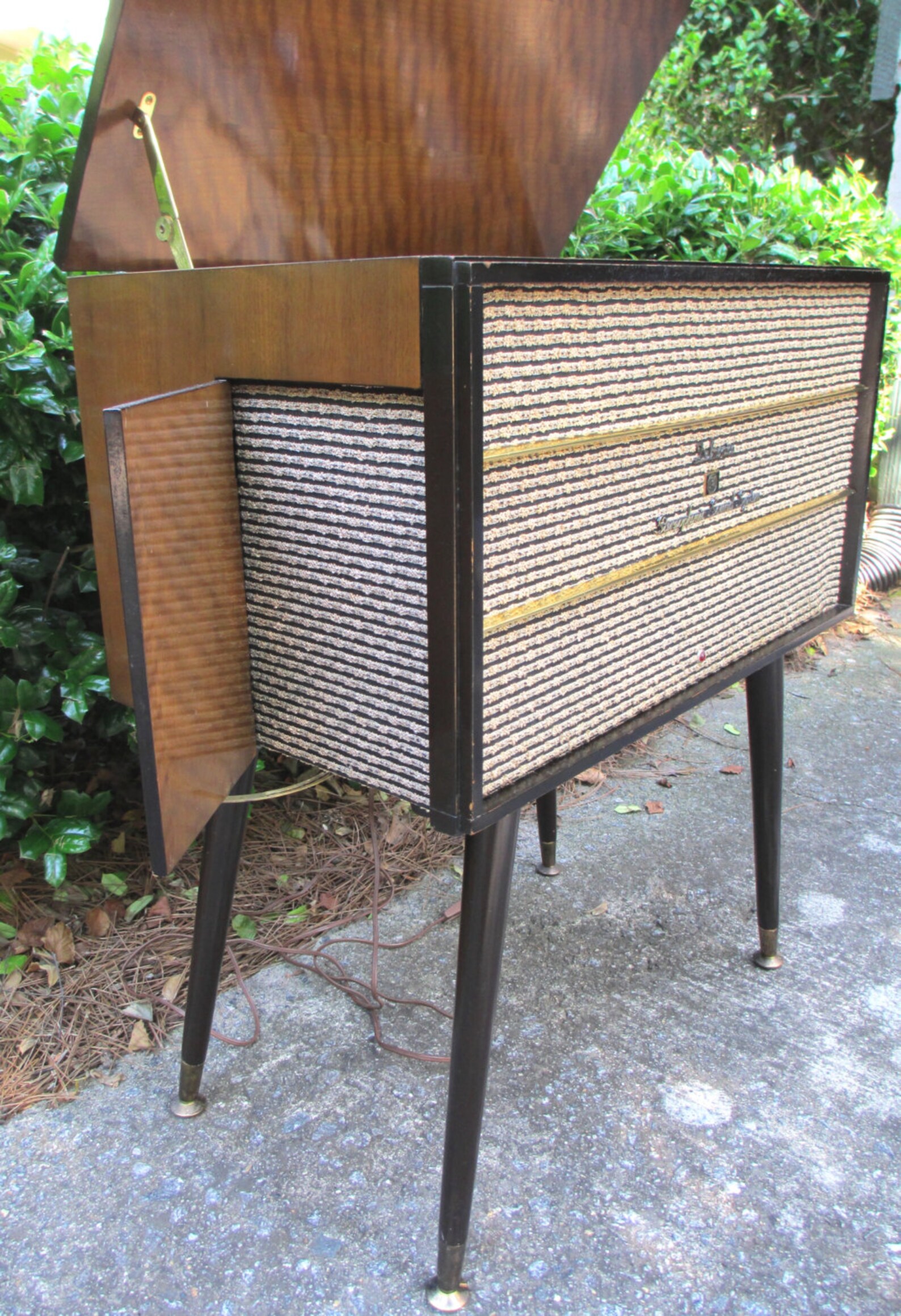 RESERVED Vintage Record Player Stereo Console Mid Century Etsy