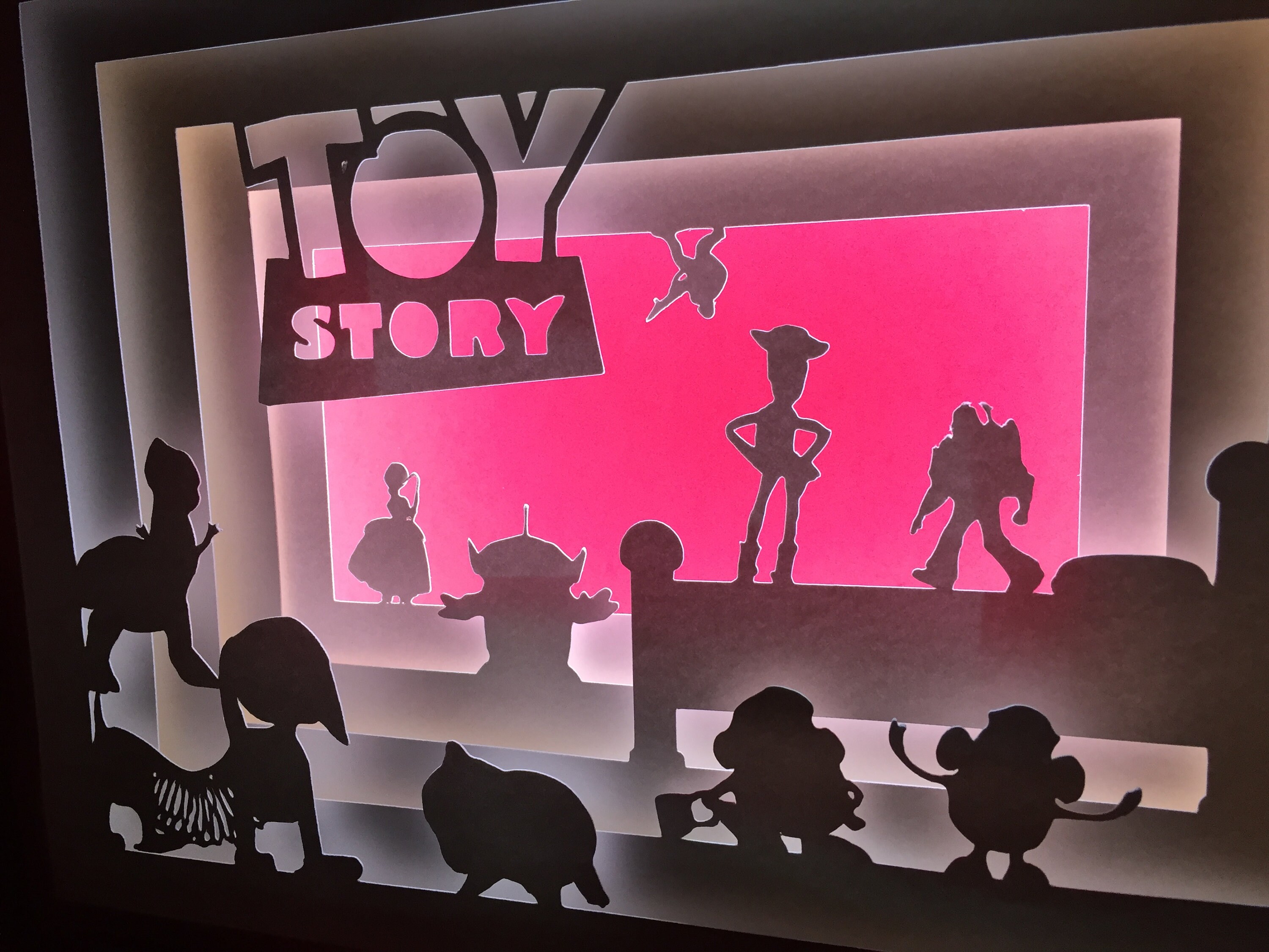 Toy Story // Buzz Lightyear // Woody // shadow box // light Etsy