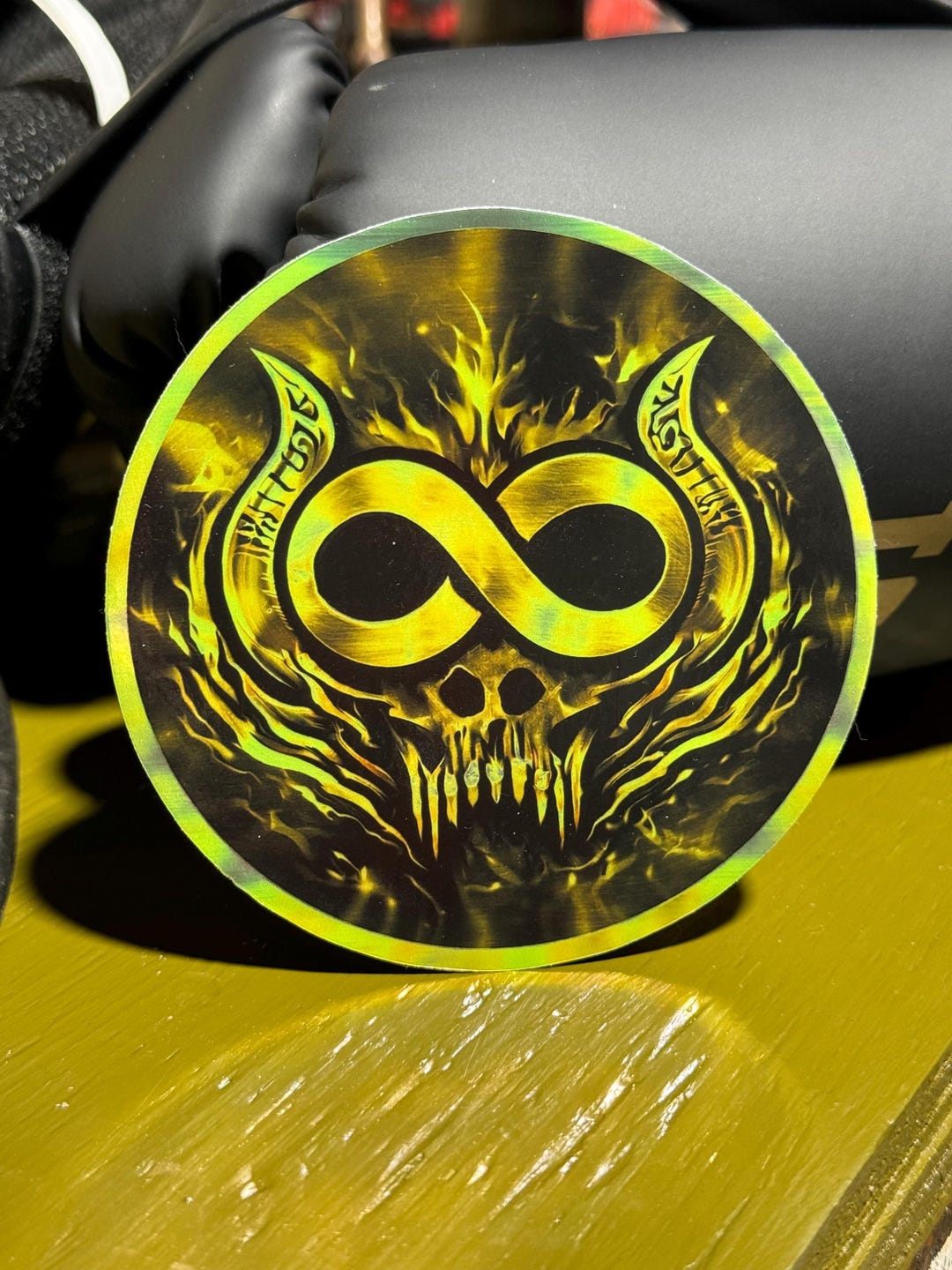 Gold Hellforged 3x3 Infinity Skull Vinyl Sticker - Etsy