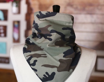 Face Mask - Cotton and Fleece - Hoop and Loop - Snowboard/Ski - Camouflage