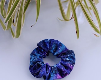 Galaxy Print Cotton Scrunchie