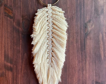 Macrame Feather Wall Decor