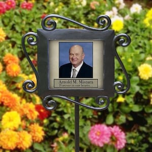 Photo Memorial Garden Stake, Grave Marker Memorials Marker, Grave Side Decor, Memorial Garden